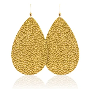 Hammered Gold Teardrops