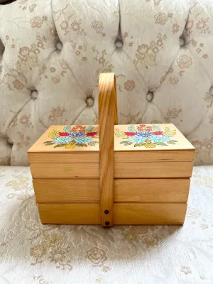 Hand Painted Wooden Handbag Box
