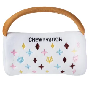 Haute Diggity Dog White Chewy Vuiton Purses Squeaker Dog Toy