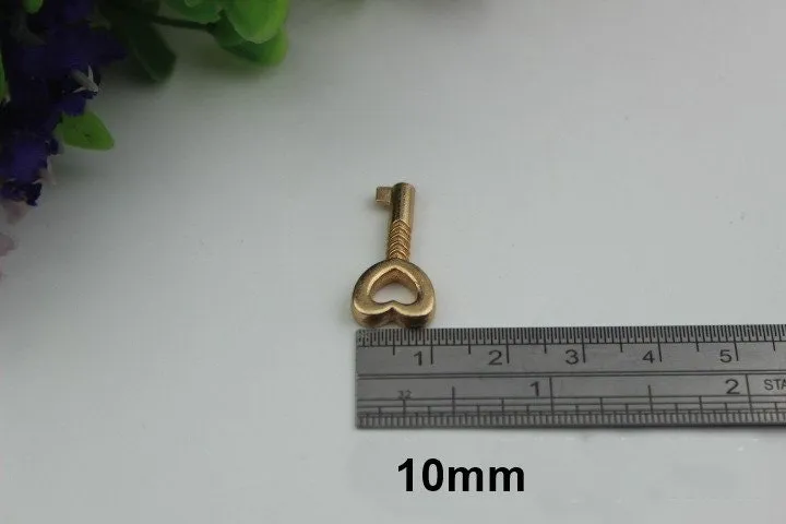 Heart Love Padlock 1" 38x23 mm Purse Charm Organizer Luggage Hardware Antique Gold Lock And Key Closure Small Bag Clutch Metal Accessories