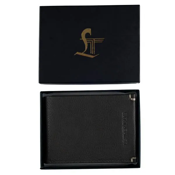 Henry Gent's Leather Wallet  | 100% Pure Leather |  Lifetime Warranty |  Colour : Dark Brown & Black