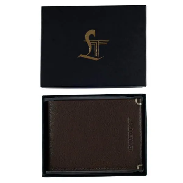 Henry Gent's Leather Wallet  | 100% Pure Leather |  Lifetime Warranty |  Colour : Dark Brown & Black