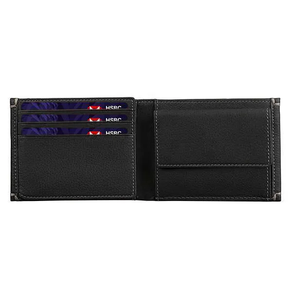 Henry Gent's Leather Wallet  | 100% Pure Leather |  Lifetime Warranty |  Colour : Dark Brown & Black