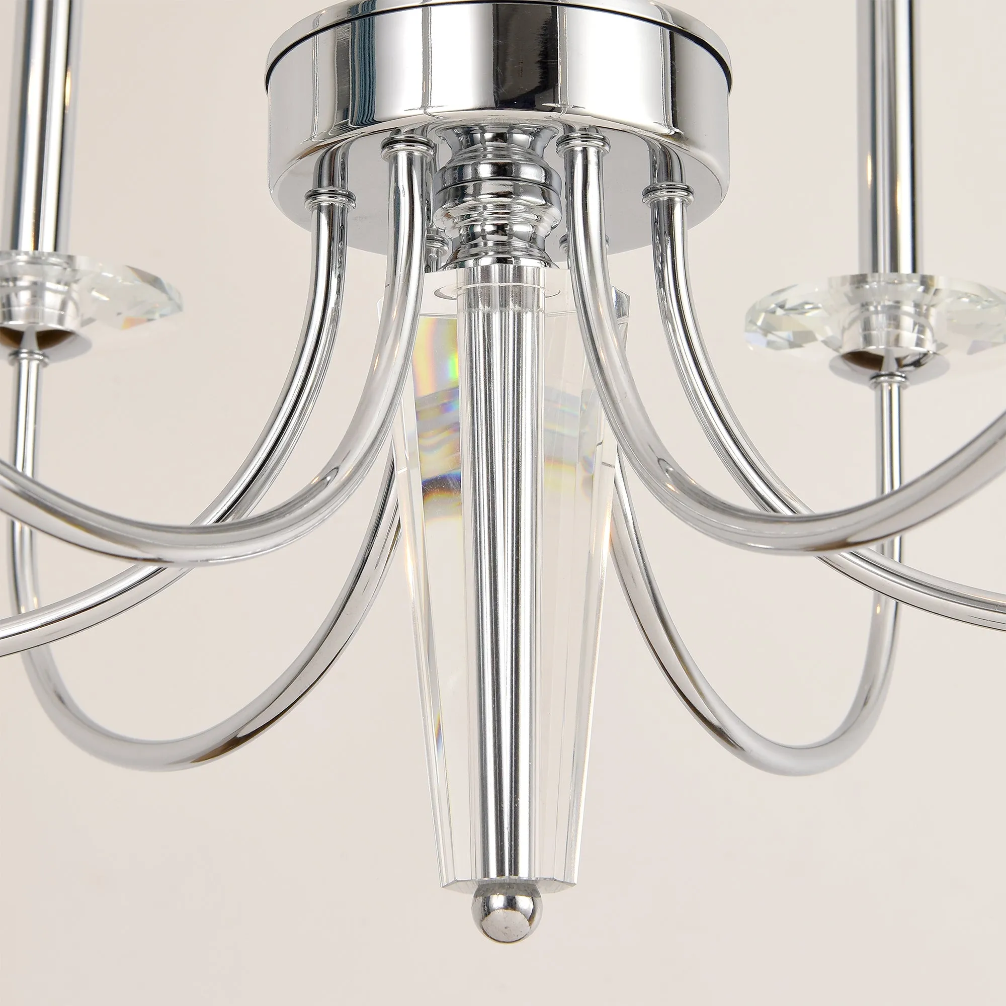 Hestia Collection Metal & Cystal Chandelier Lights