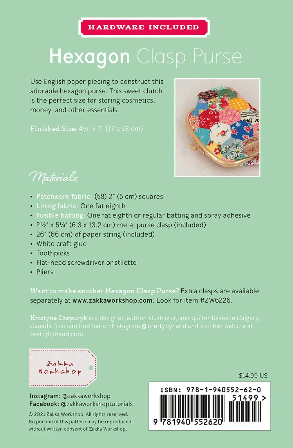 Hexagon Clasp Purse - Zakka Workshop
