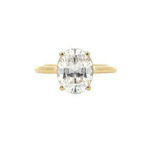 Hidden Halo Engagement Ring in 18K Yellow Gold