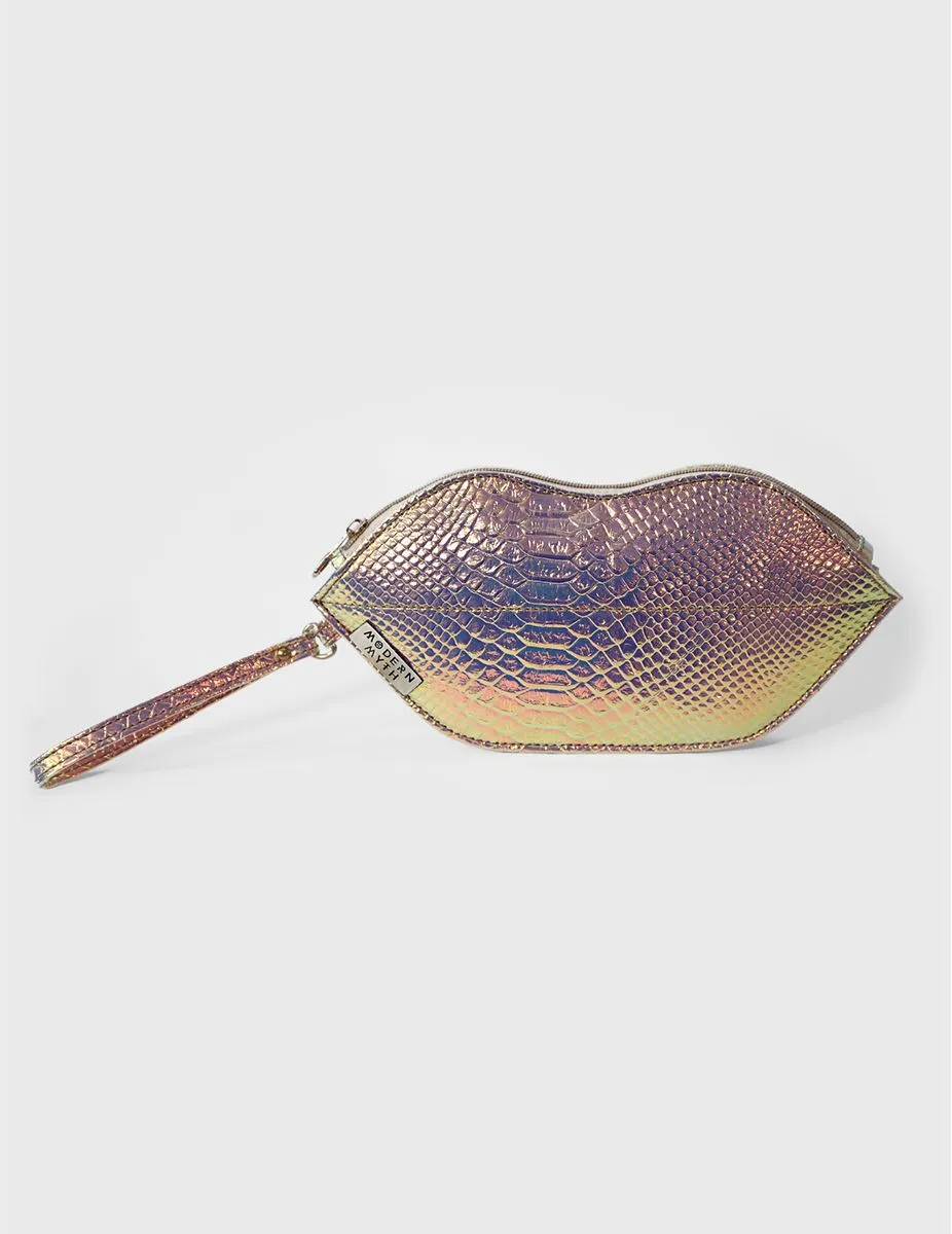 Holo Prisma Lips Shaped Makeup Pouch | Modern Myth