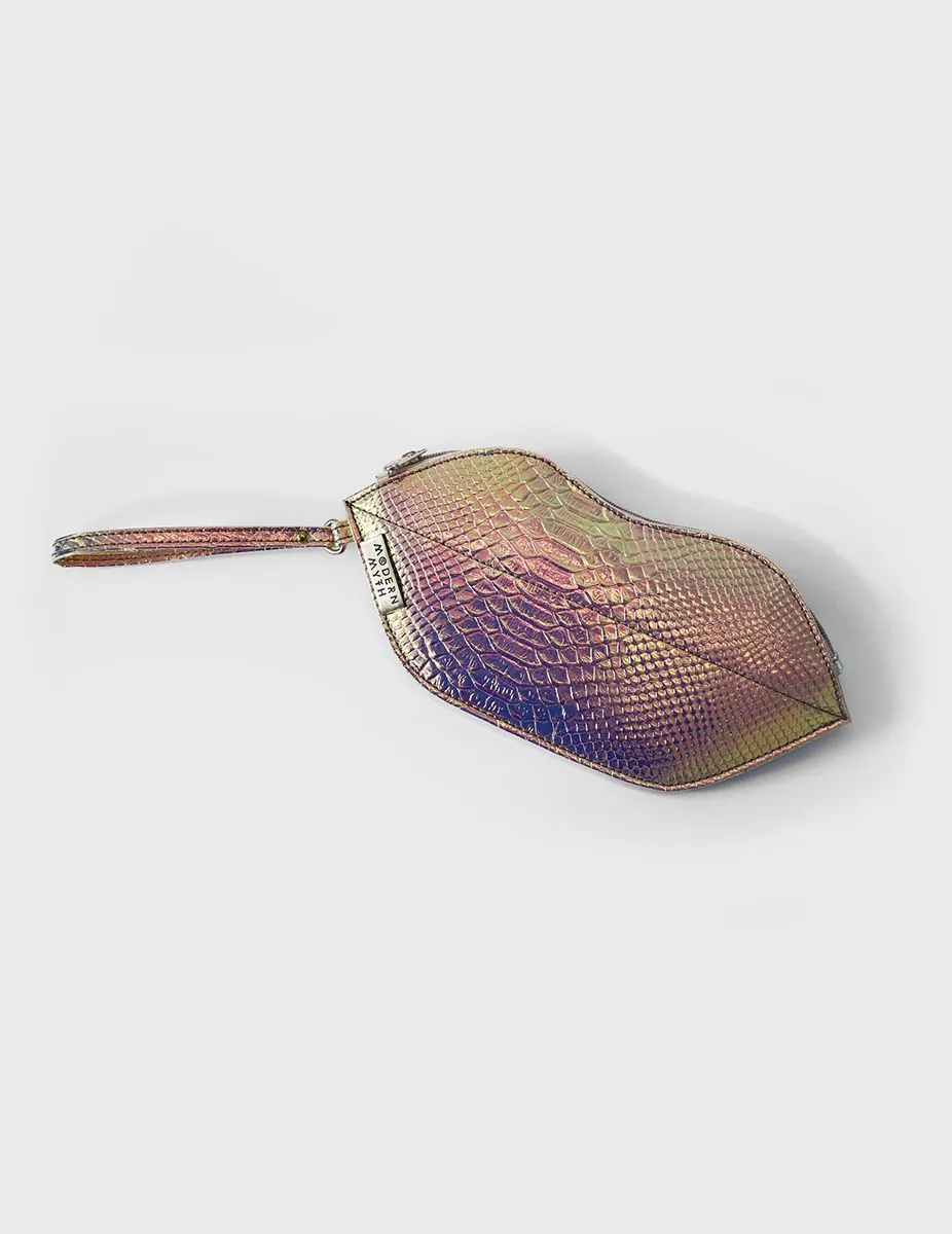 Holo Prisma Lips Shaped Makeup Pouch | Modern Myth