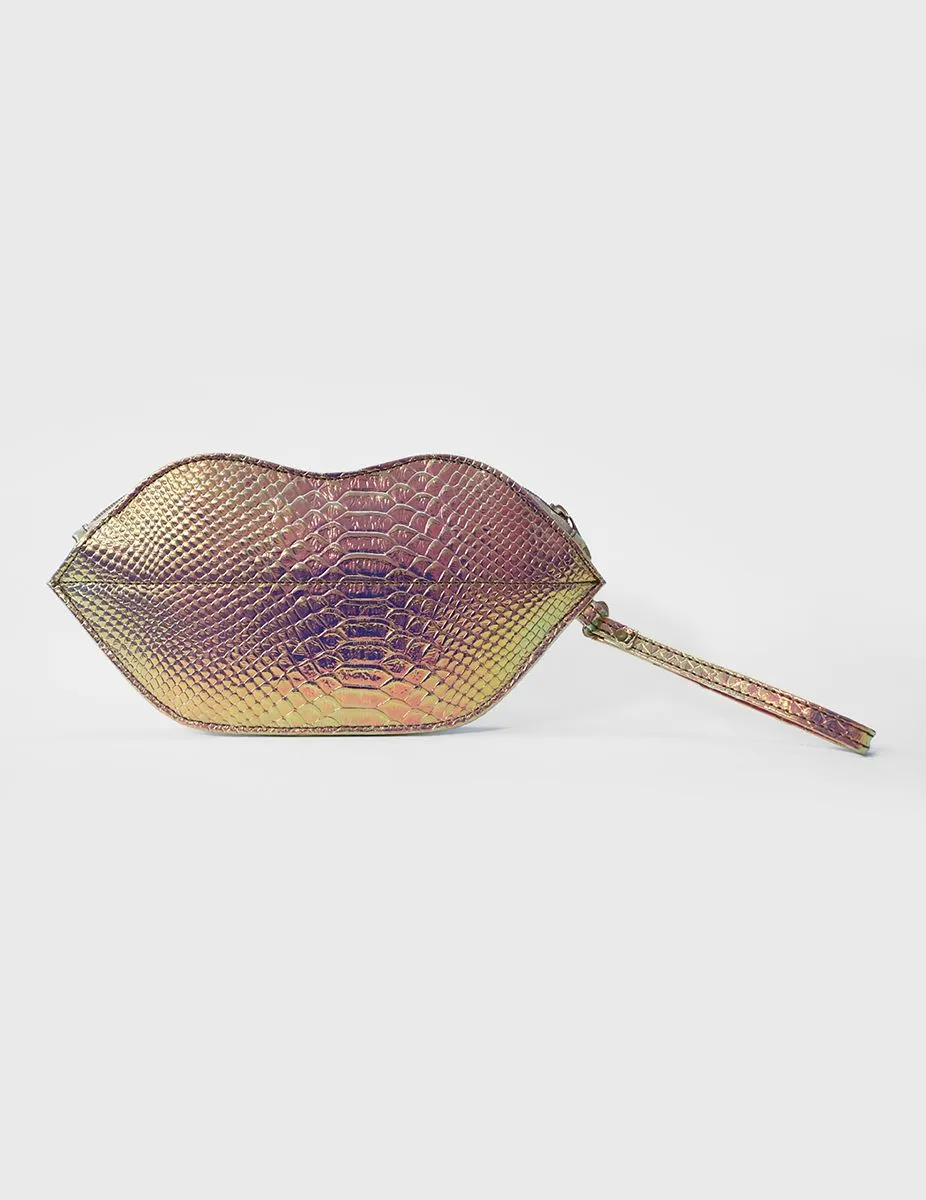 Holo Prisma Lips Shaped Makeup Pouch | Modern Myth