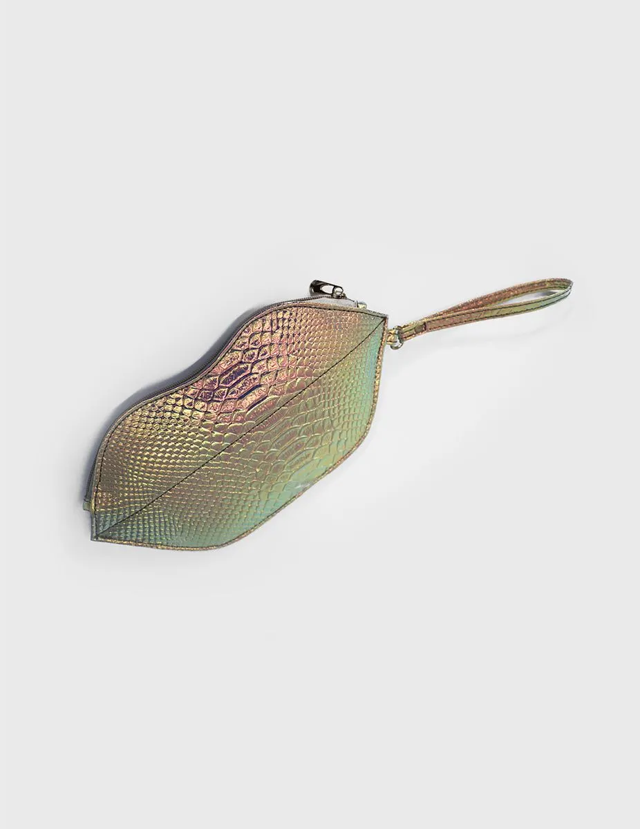 Holo Prisma Lips Shaped Makeup Pouch | Modern Myth