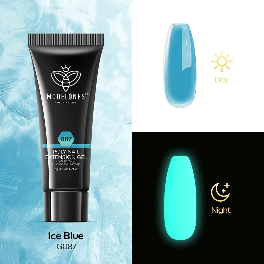 Ice Blue - Luminous Poly Nail Gel  (15g)