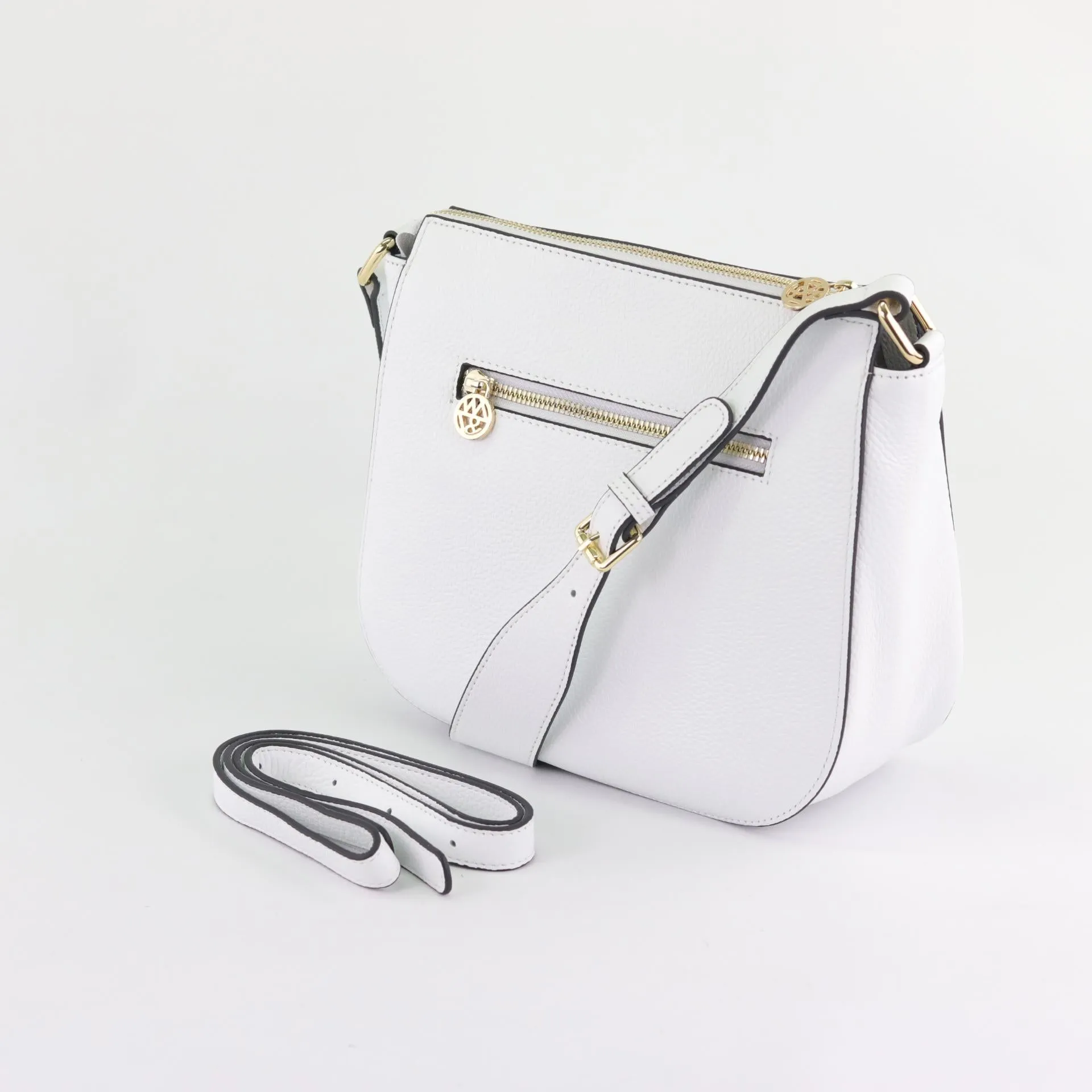 Ingrid pebbled leather shoulder bag