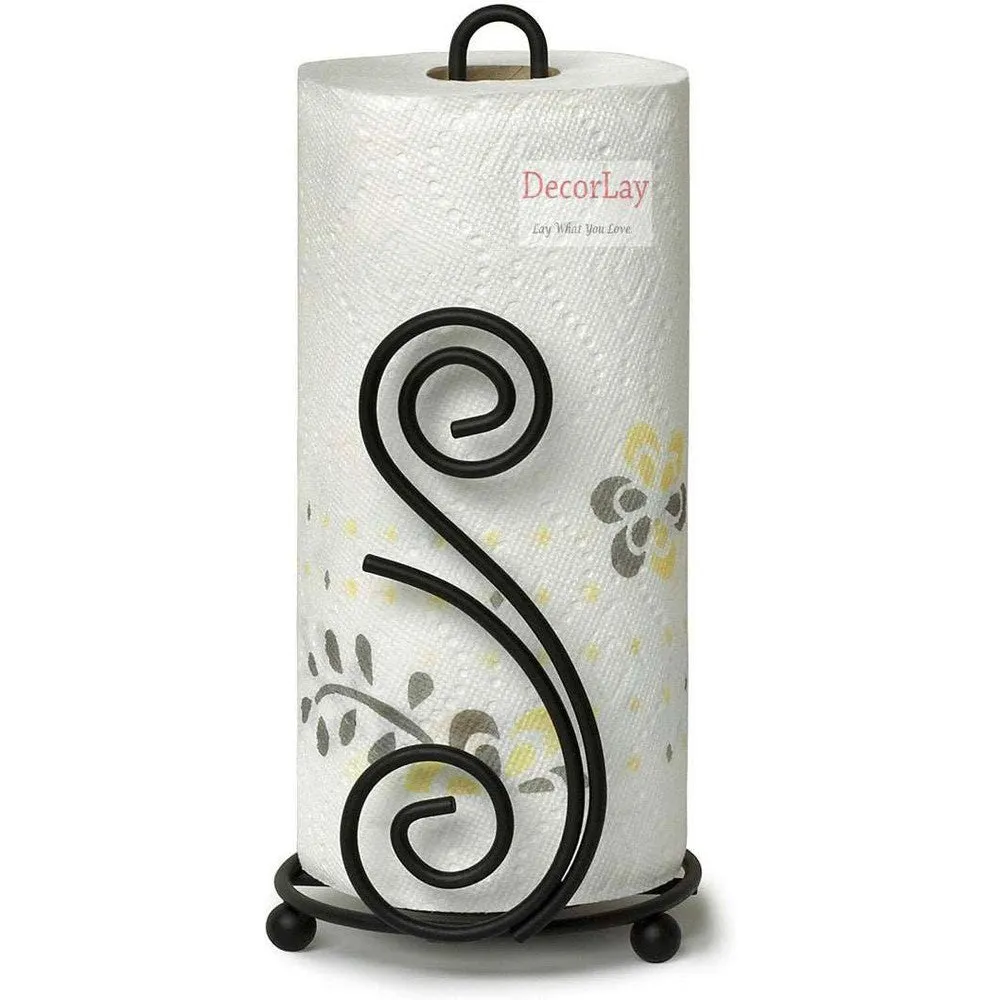 Iron Paper Towel Holder, Napkin Holder, Tissue Roll Holder 5x5x10 Inches