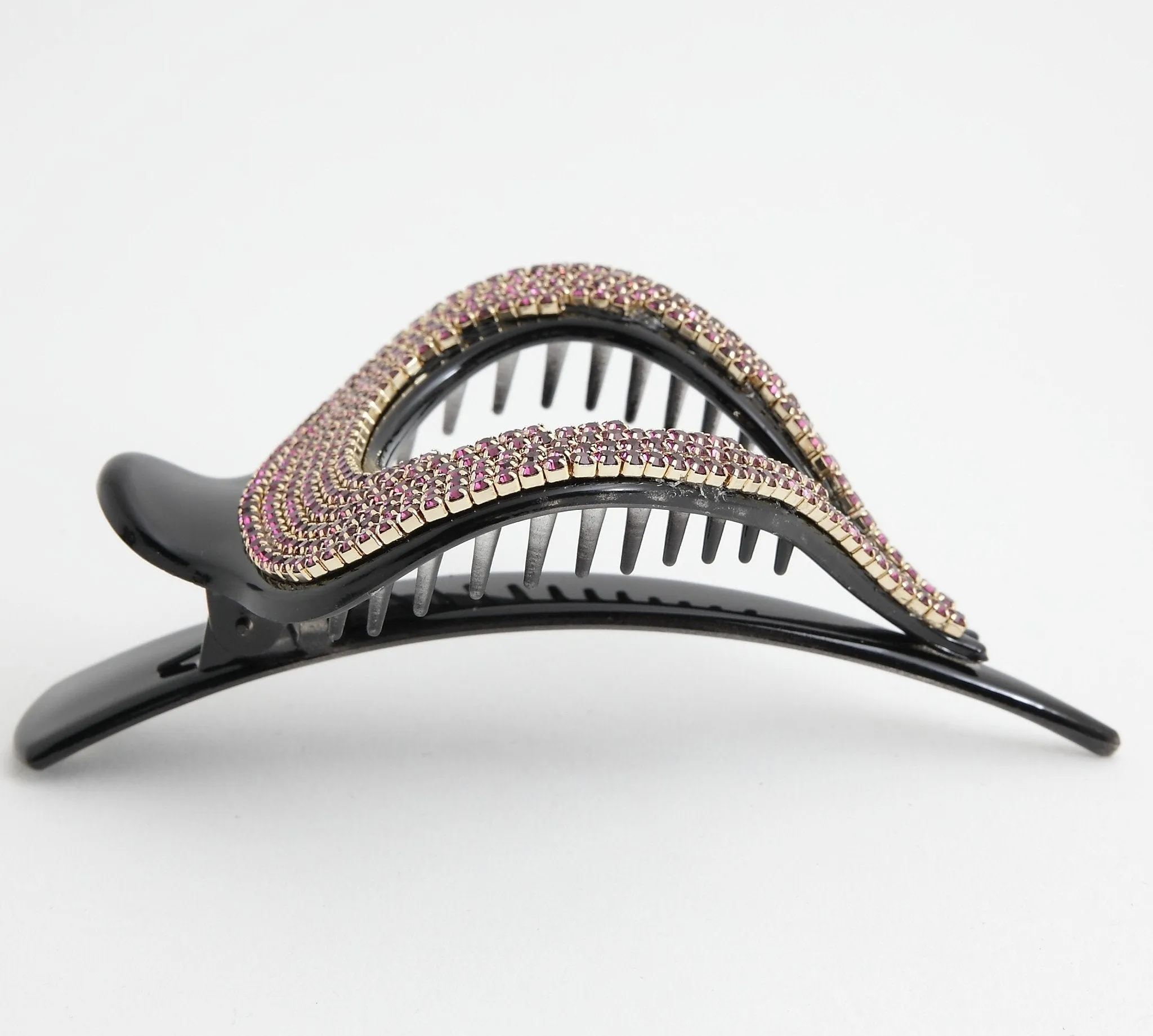 Jaw Hair Claw Dazzling 6 Row Cubic Rhinestone Gift Hair Clip Accessories clamp