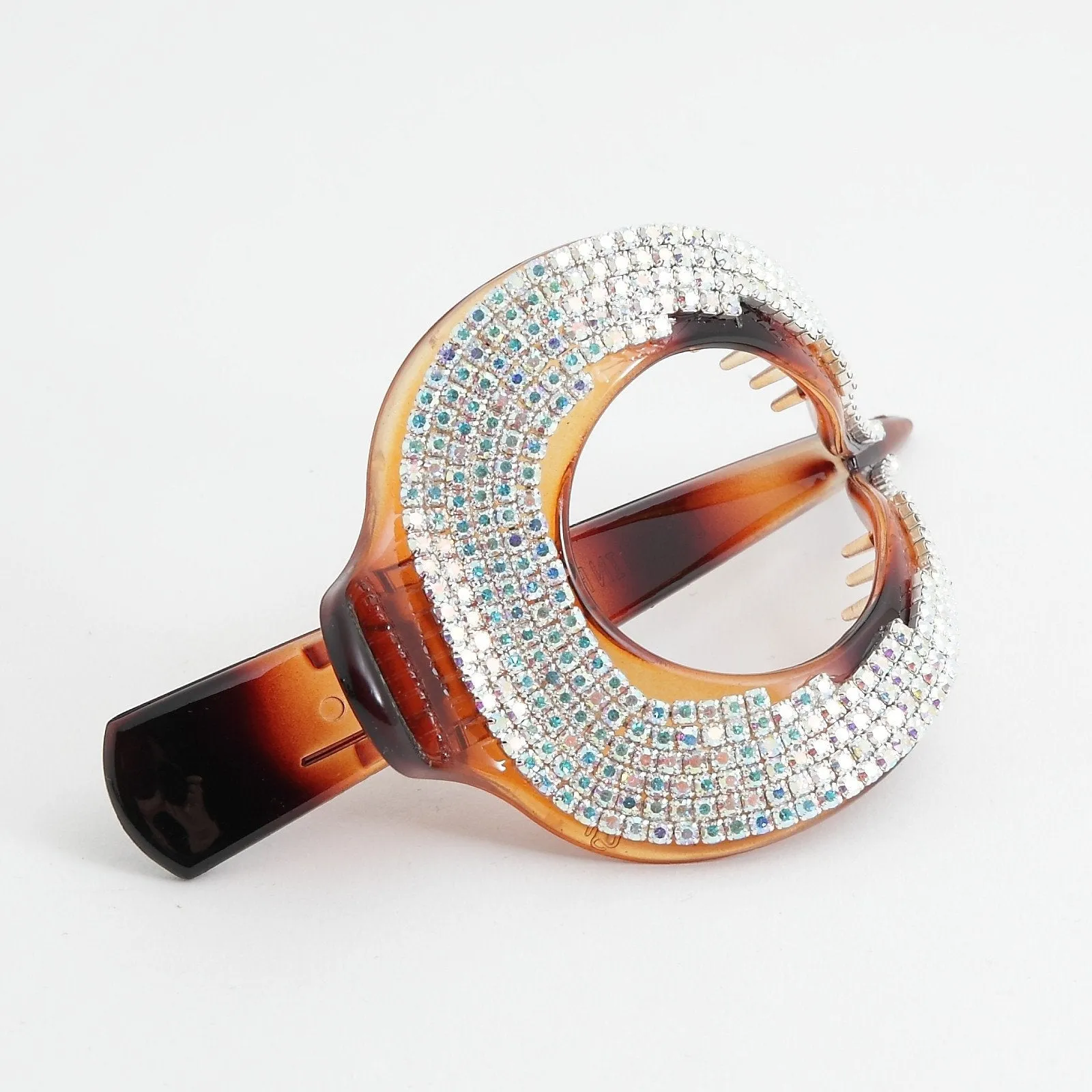 Jaw Hair Claw Dazzling 6 Row Cubic Rhinestone Gift Hair Clip Accessories clamp