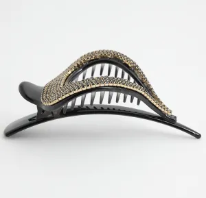 Jaw Hair Claw Dazzling 6 Row Cubic Rhinestone Gift Hair Clip Accessories clamp