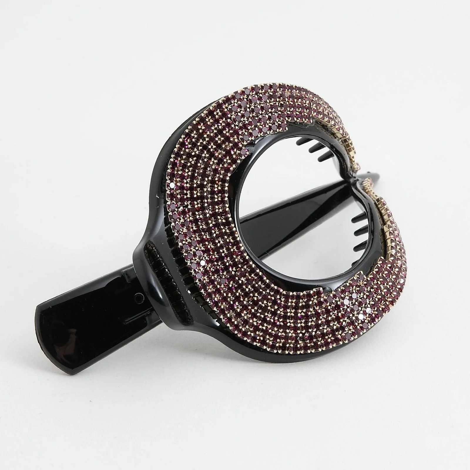 Jaw Hair Claw Dazzling 6 Row Cubic Rhinestone Gift Hair Clip Accessories clamp
