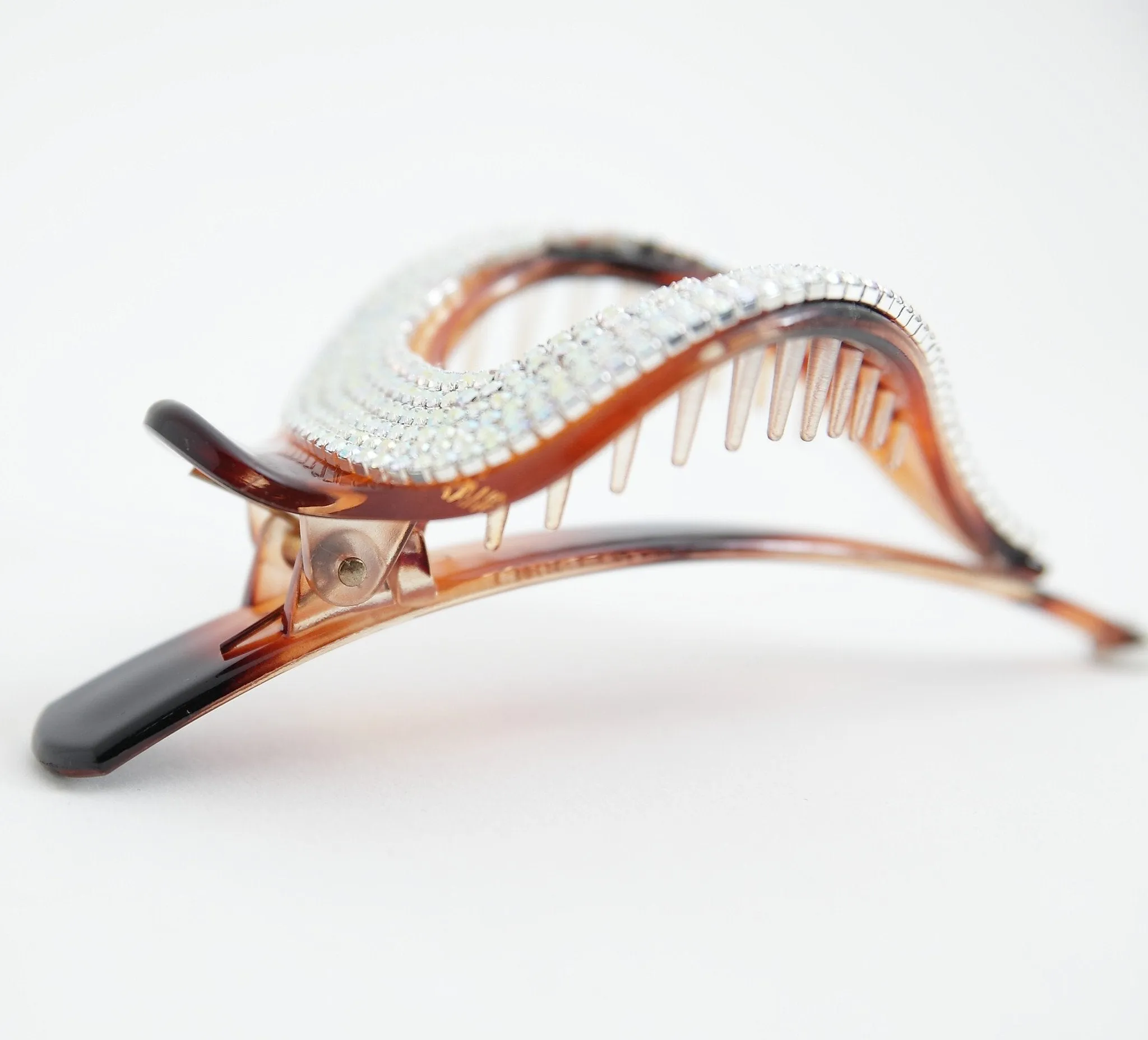 Jaw Hair Claw Dazzling 6 Row Cubic Rhinestone Gift Hair Clip Accessories clamp
