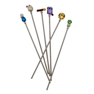 Jeweled Swizzle Sticks