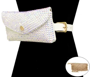 Josie - Rhinestone Mini Bag With Belt