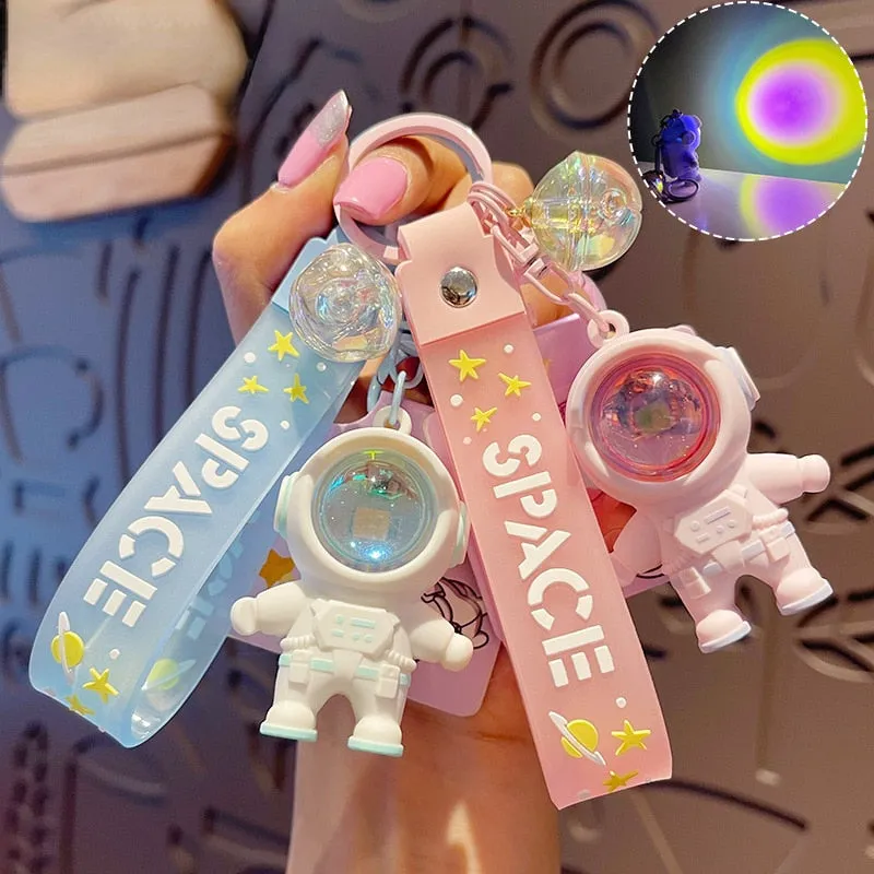 Kawaii Luminous Space Astronaut Keychain