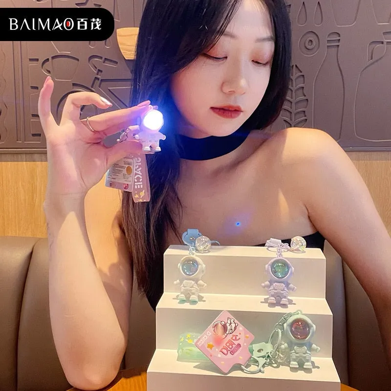 Kawaii Luminous Space Astronaut Keychain