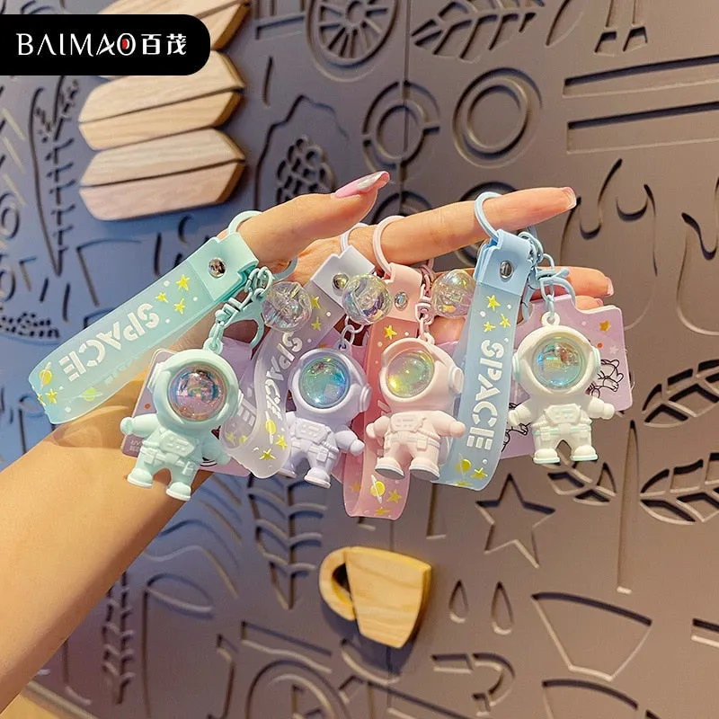 Kawaii Luminous Space Astronaut Keychain