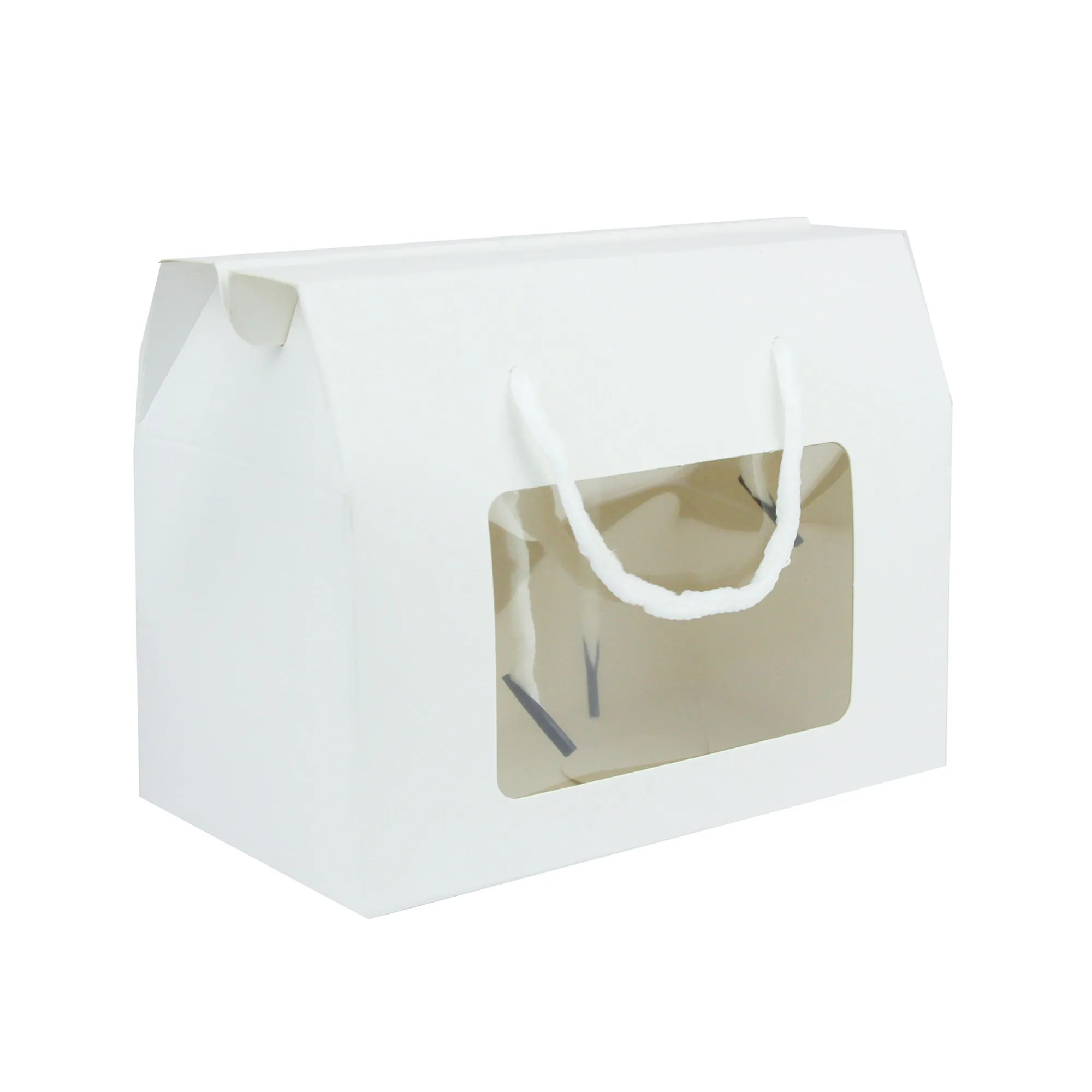 Kraft Gift Box Bags with Rope Handle Pack of 12 (Sizes Available)