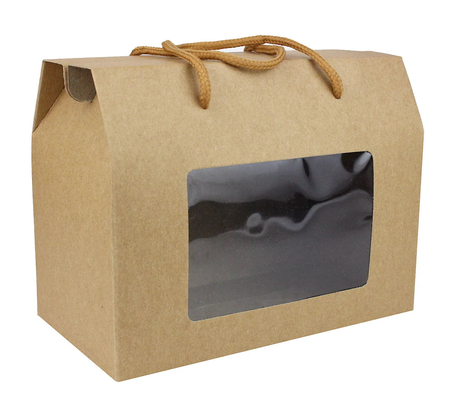 Kraft Gift Box Bags with Rope Handle Pack of 12 (Sizes Available)