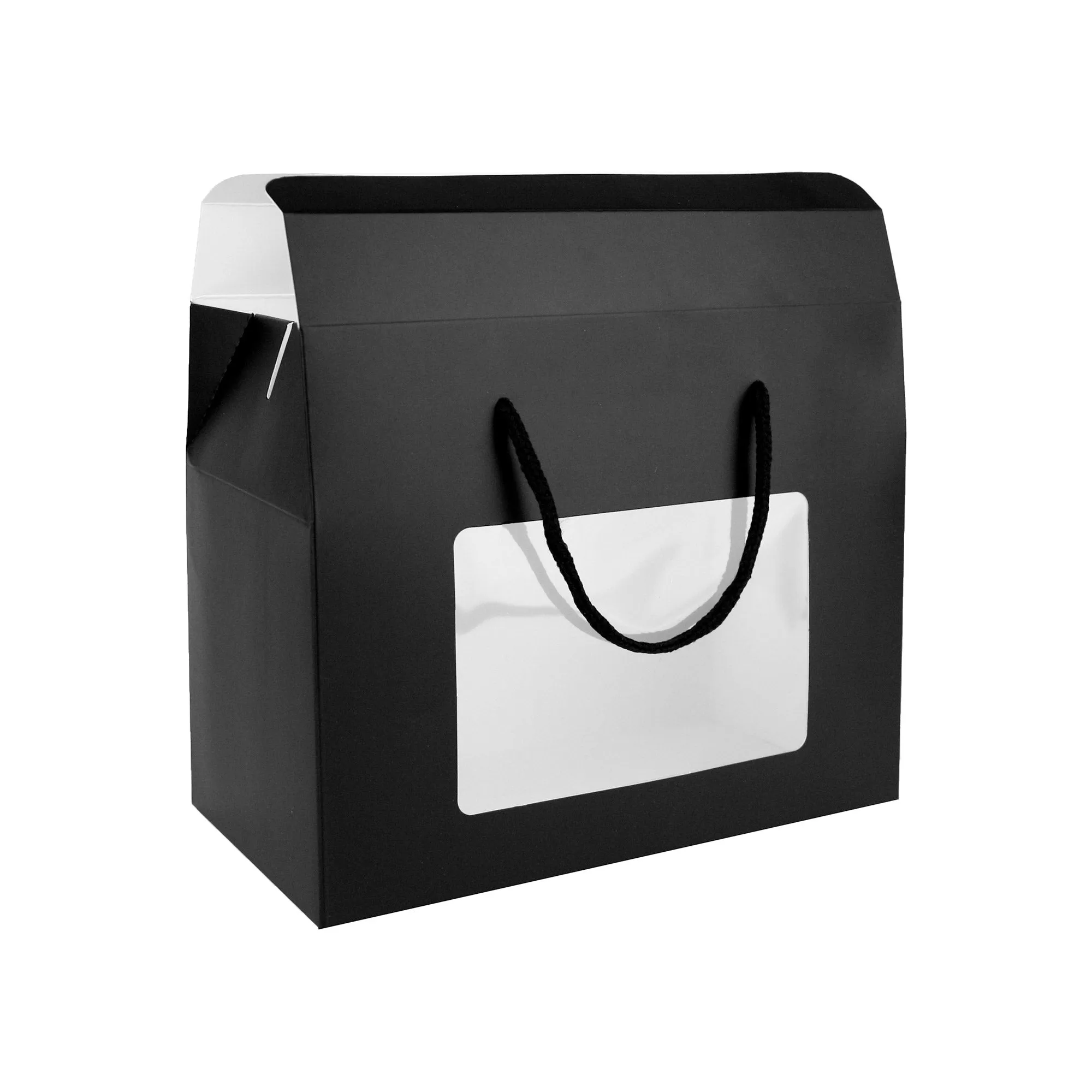 Kraft Gift Box Bags with Rope Handle Pack of 12 (Sizes Available)