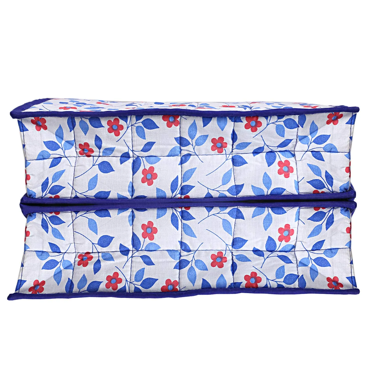 Kuber Industries 2 Piece Cotton Lingerie Undergarments Organizer, Pink and Blue (CTKTC5314)