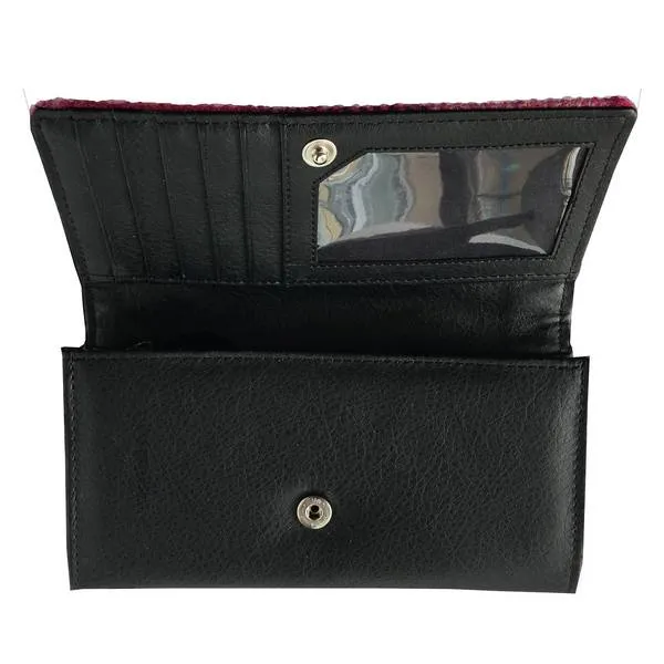 Ladies Envelope Purse Country Green Harris Tweed