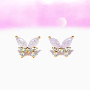 Lavender Remember Me Butterfly Studs