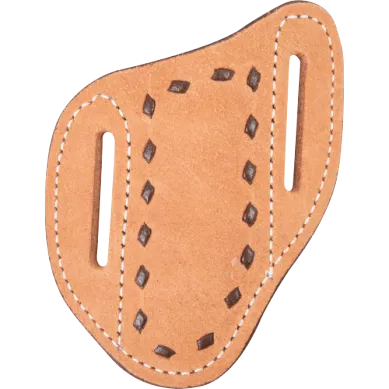 Leather Angled Knife Scabbard, Buckstitch-LARGE