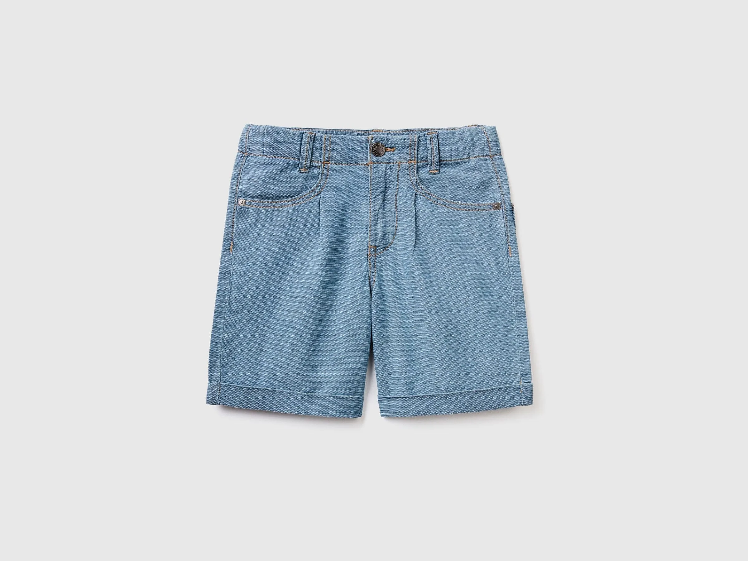 Lightweight denim bermudas