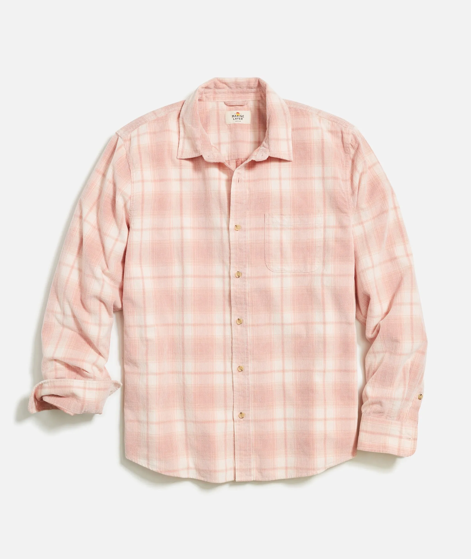 Lightweight Plaid Cord Shirt