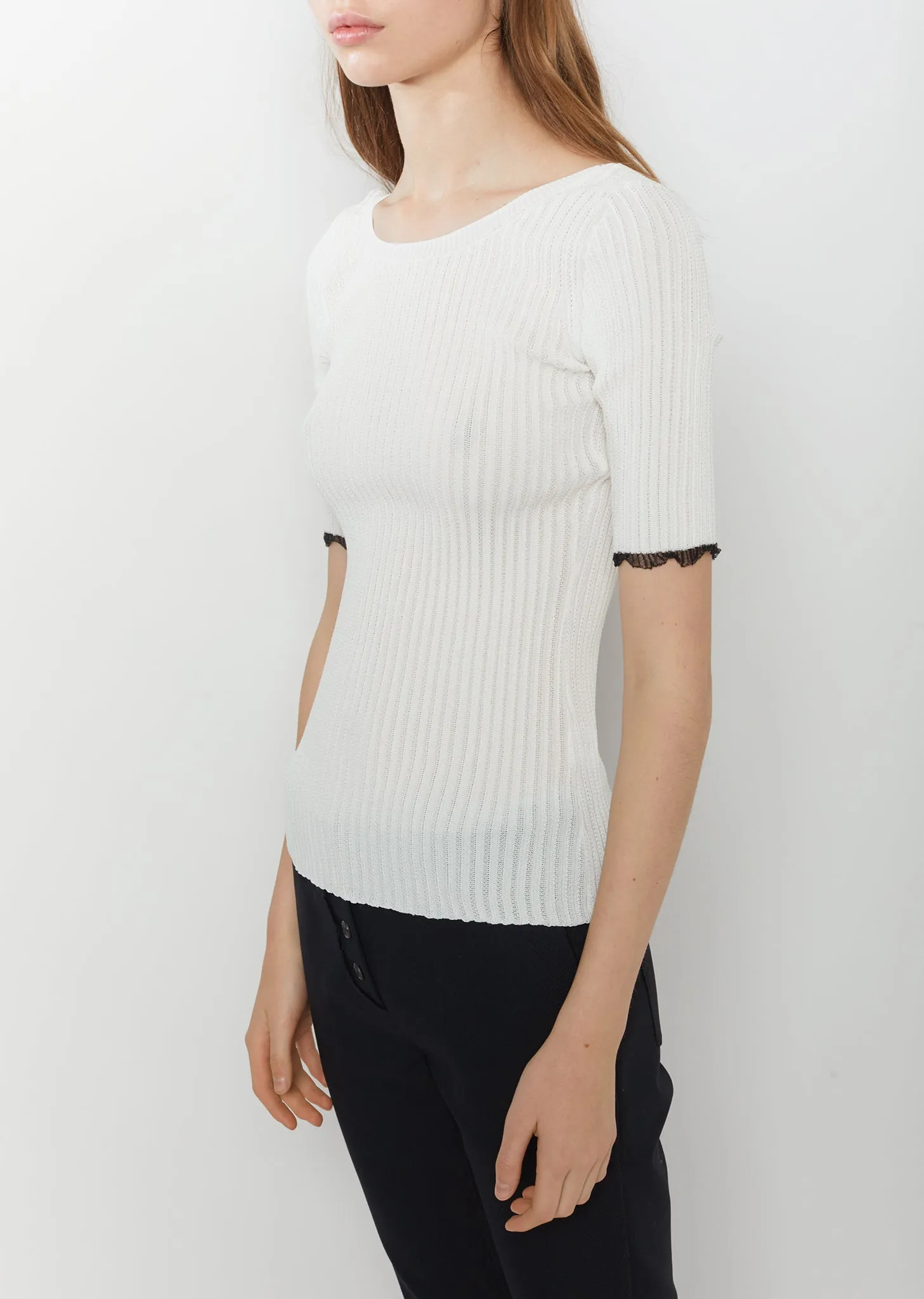 Lightweight Viscose Rib Sweater