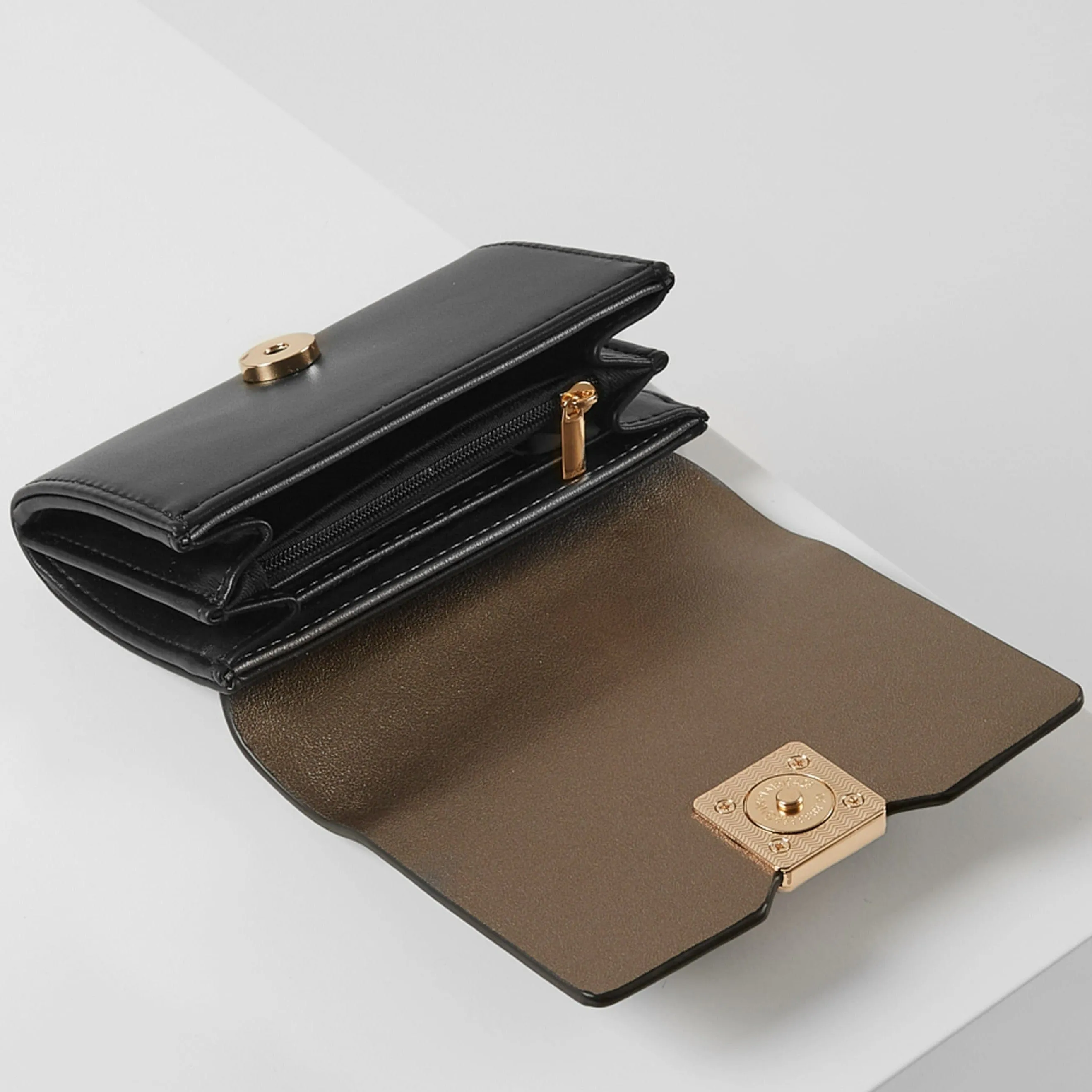 Luella Grey Annie Black Molten Square Small Purse Black