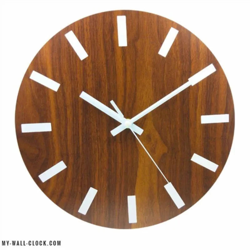 Luminous Clock Silent Wood