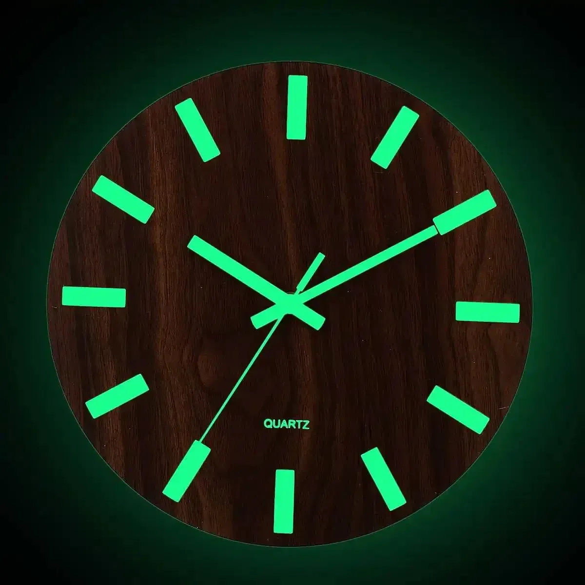 Luminous Clock Silent Wood