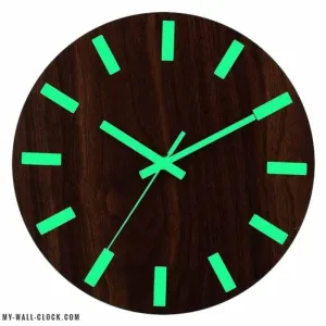Luminous Clock Silent Wood