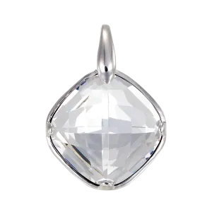 Luminous Deco Influenced White Crystal Pendant