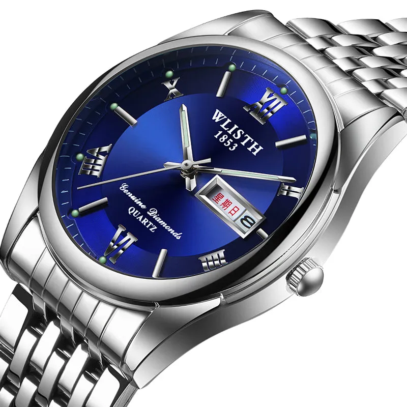 Luminous double calendar men's watch W11S8501