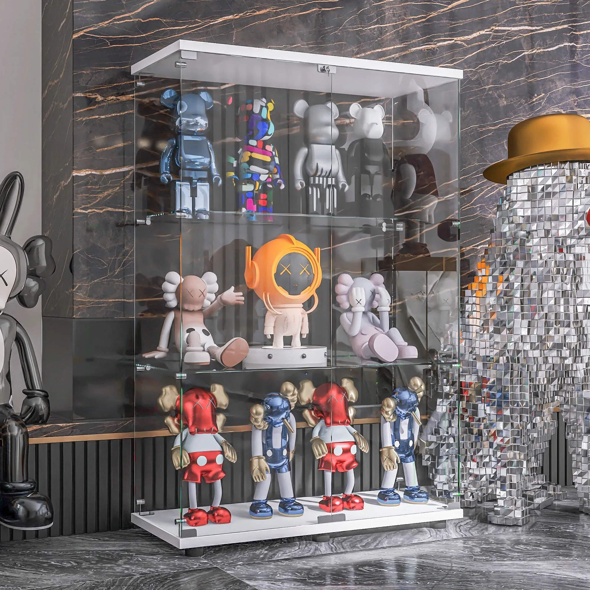 Luminous Glass Showcase Cabinet