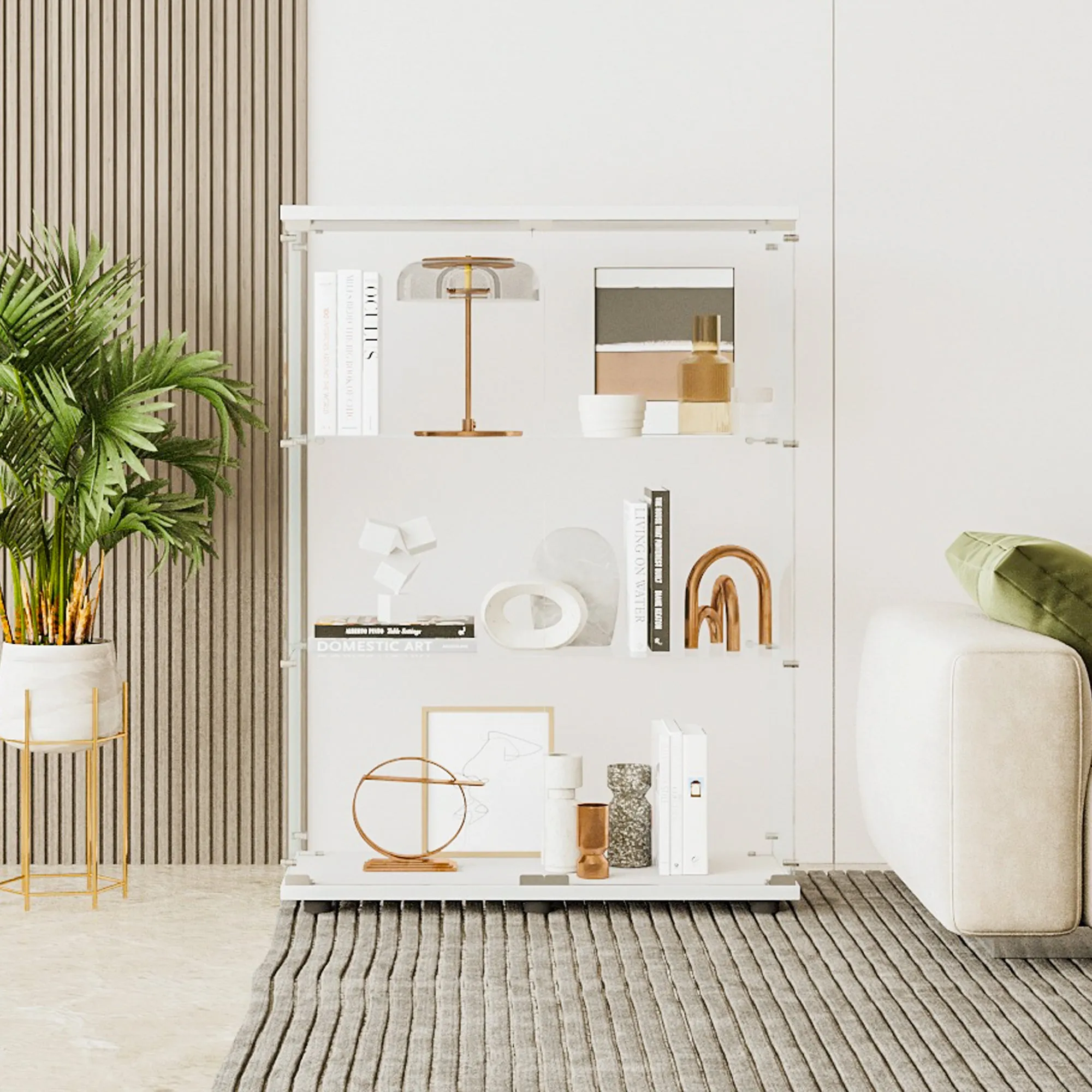 Luminous Glass Showcase Cabinet