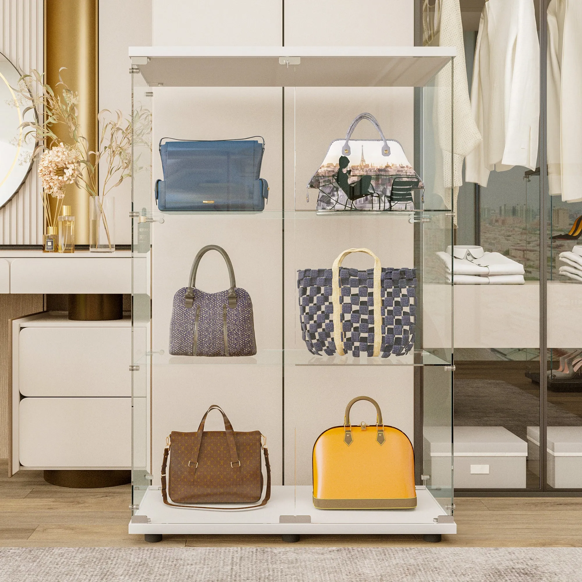 Luminous Glass Showcase Cabinet