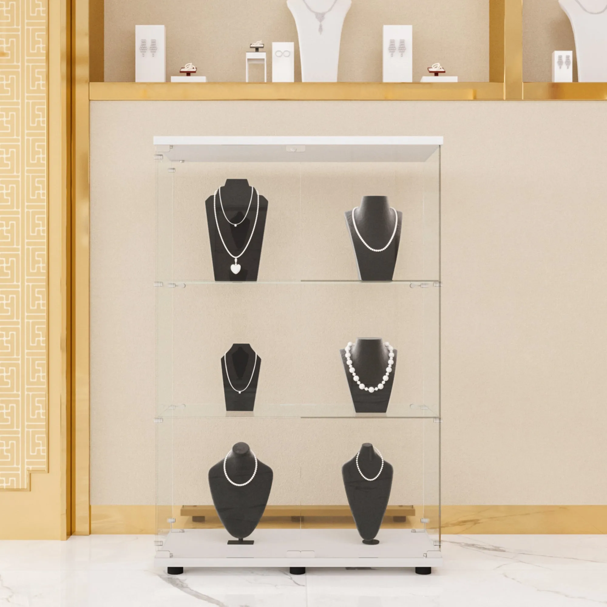Luminous Glass Showcase Cabinet