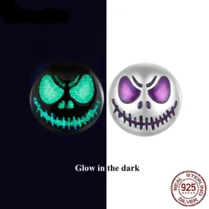 Luminous Halloween Skeleton Stud Earrings (925 Sterling Silver)