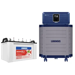 Luminous Inverter & Battery Combo (Zolt 1100 Pure Sine Wave 900VA/12V Inverter with RC 18042ST XL Short Tubular 150Ah Battery   Trolley) for Home, Office & Shops
