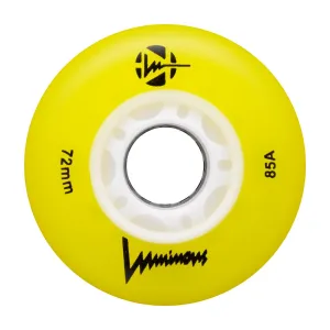 Luminous LED Inline Skate Wheels 72mm/85A -  Yellow - SOLD BY THE SINGLE WHEEL